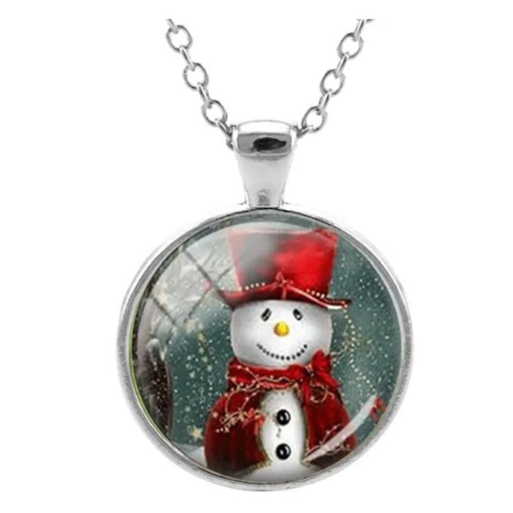 Christmas Snowman Necklace